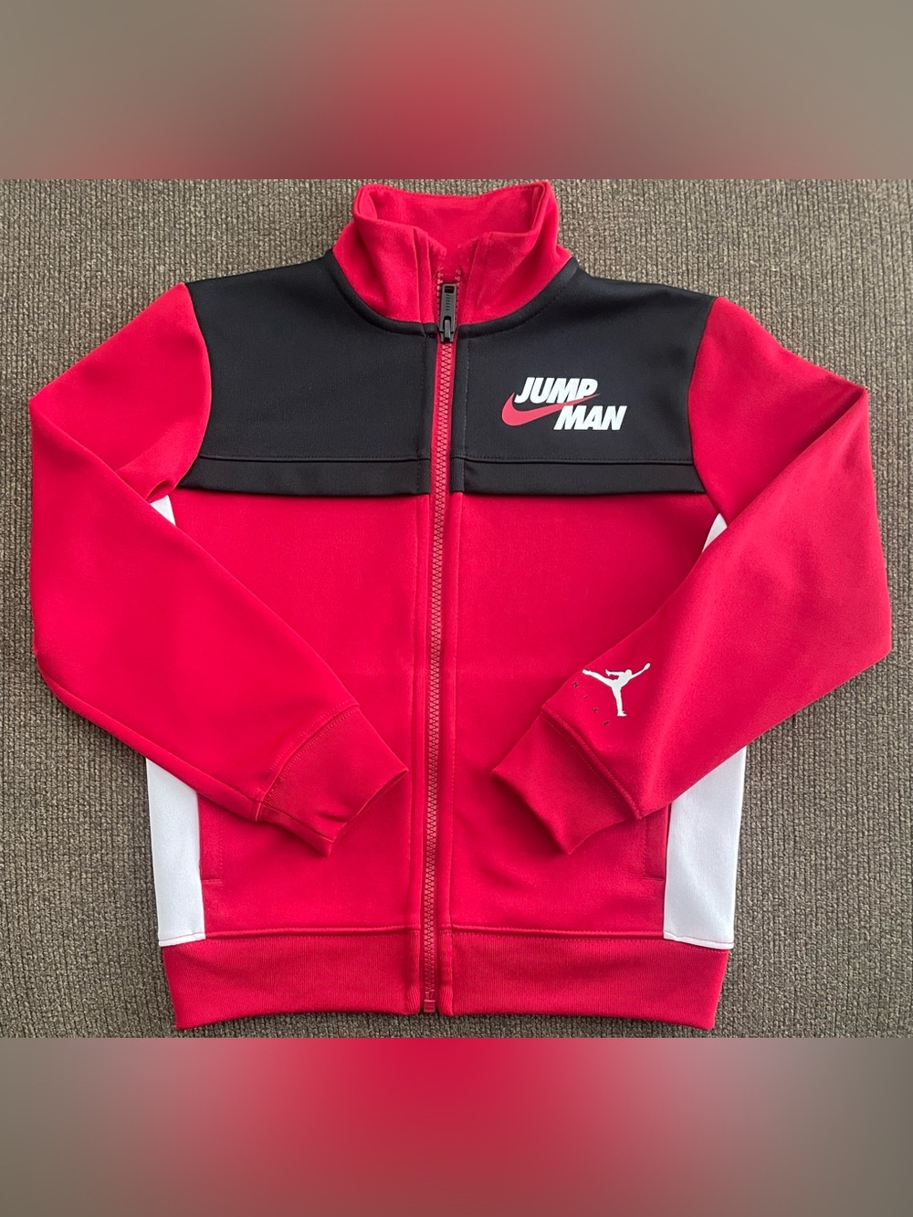Boys Jordan Nike Jumpman Active Jacket Size 6 ~ Red/Black/White